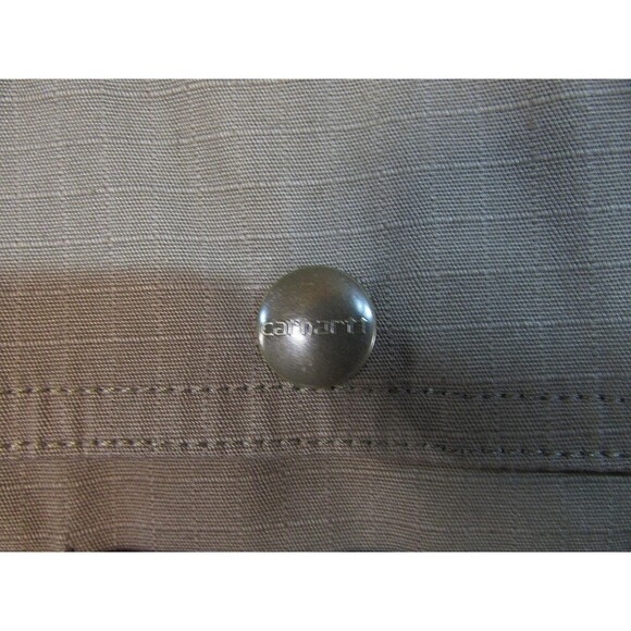 Carhartt Jacket Mens 2XL Canvas Brown Flannel Lined Shirt Coat Workwear 104146 - Picture 10 of 16